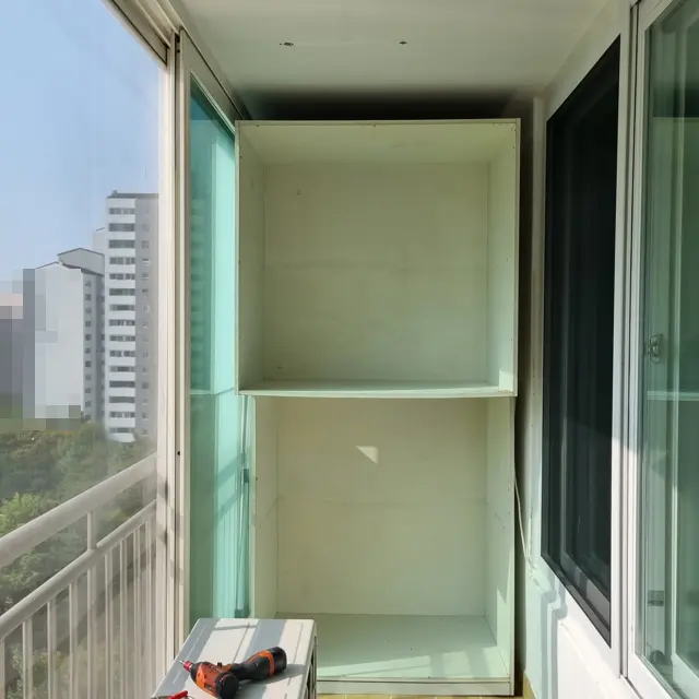 몸통 — 베란다 구석 붙박이장 제거·철거